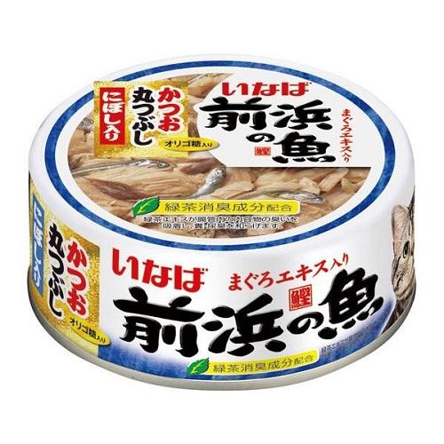 キャットフード 猫缶 キャットフード 前浜の魚 かつお丸つぶし にぼし入り 115g いなばペットフード マエハマサカナカツオニボシ115G