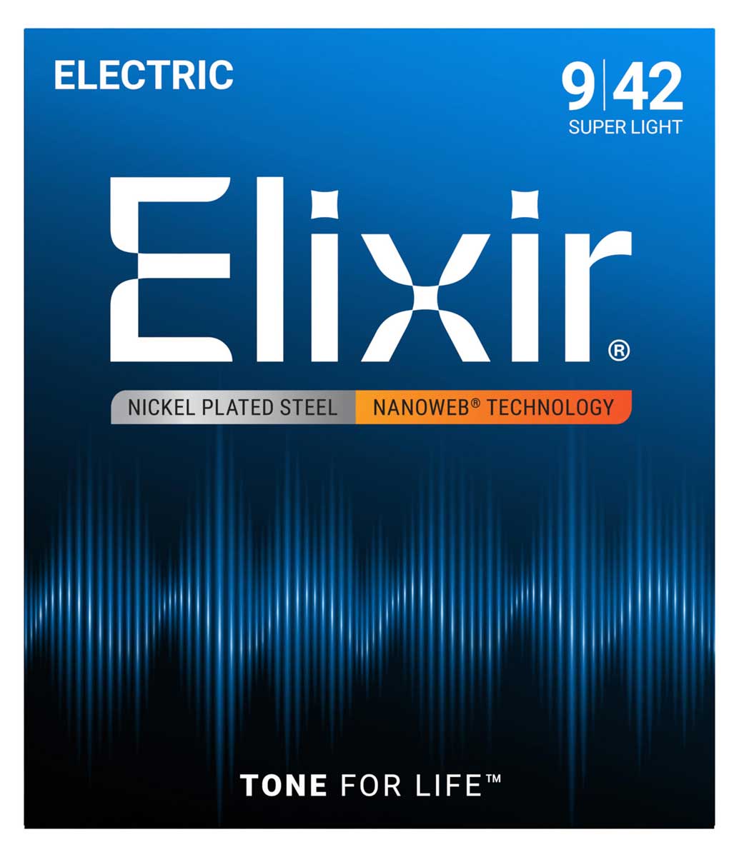 エリクサー エレキギター弦（Super Light/.009-.042） 12002(ELIXIR) Elixir Anti-Rust NANOWEB Super Light