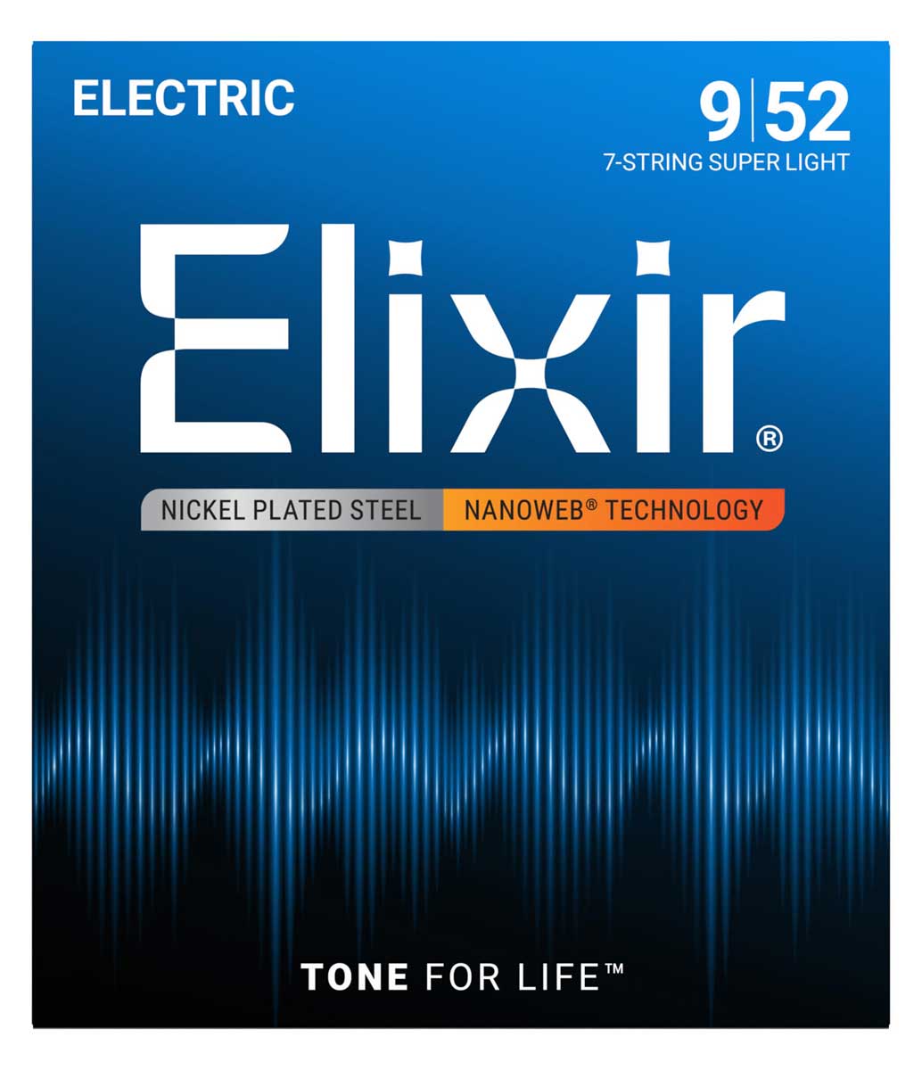 エリクサー エレキギター弦（7-string/Super Light/.009-.052） 12007(ELIXIR) Elixir Anti-Rust NANOWEB Super Light