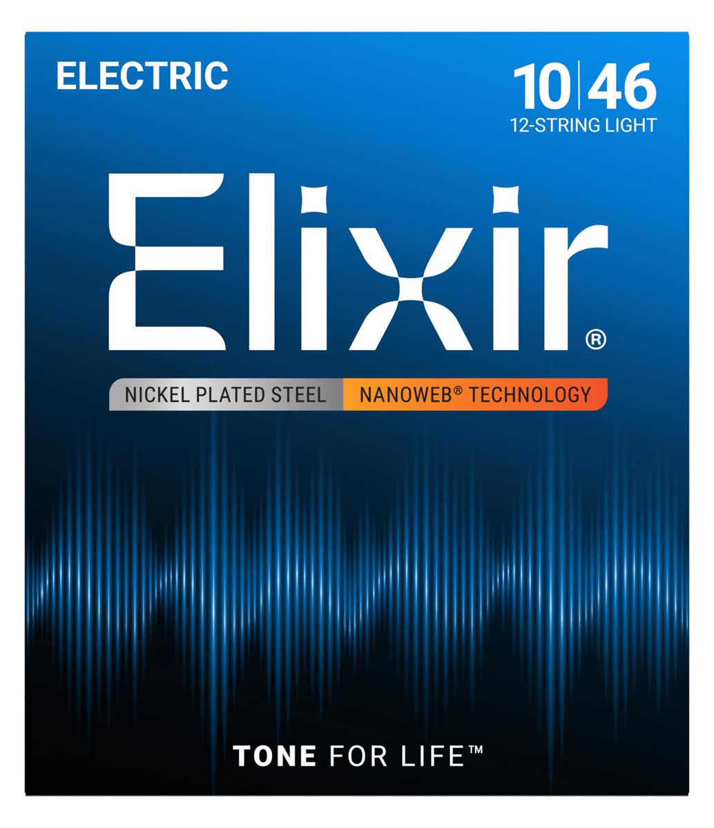 エリクサー 12弦用・エレキギター弦（12-String Light/.010-.046） 12450(ELIXIR) Elixir Anti-Rust NANOWEB 12-String Light