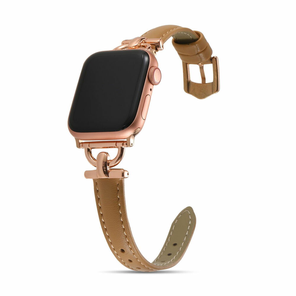 가칼 Apple Watch 1-10/SE1-2/Ultra1-2 42(1-3만)/44/45/46/49mm[어른 지적감]이 소재 PU 가죽 밴드(카키) W00230KB