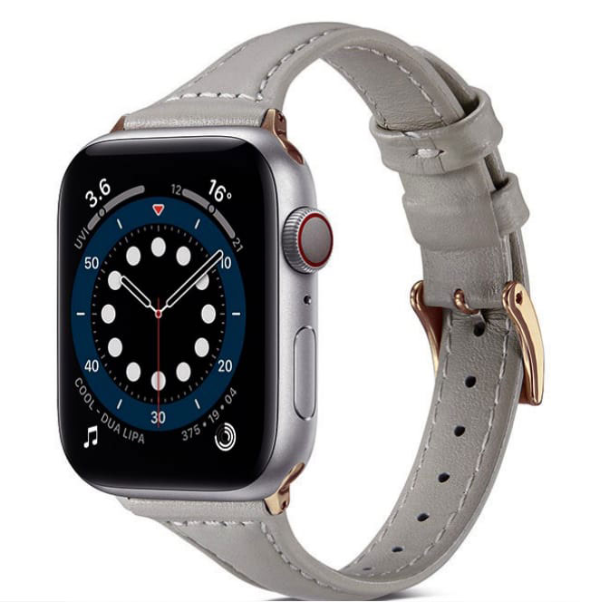 가칼 Apple Watch 1-10/SE1-2 38/40/41/42(10만)mm PU 가죽 밴드(그레이/로즈 골드) Z00135GYRA