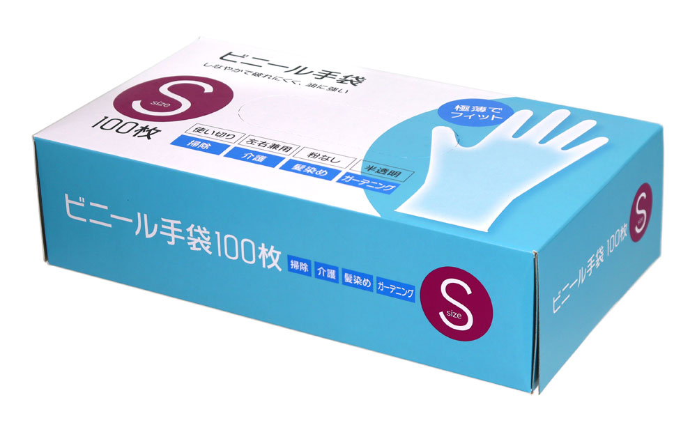 大和物産 ビニール手袋　Sサイズ(100枚入) #810452(ダイワブツサン) [810452ダイワブツサン]