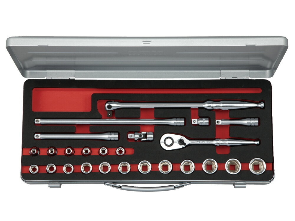 KTC(京都機械工具) 9.5sq 六角ソケットレンチセット 25点組 TB325A