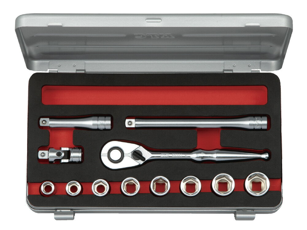 KTC(京都機械工具) 9.5sq 六角ソケットレンチセット インチサイズ 12点組 TB312BAのサムネイル
