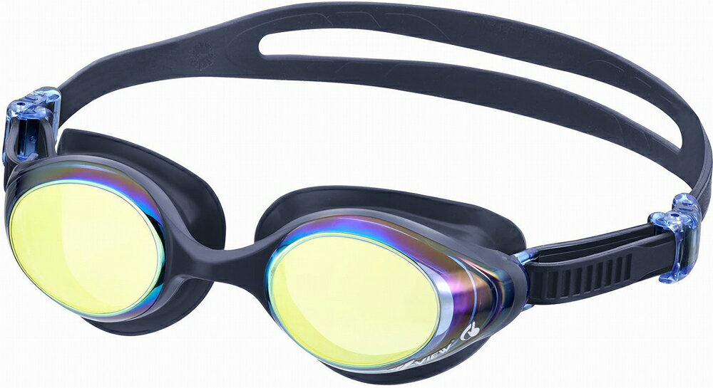 VIEW（ビュー） 女性用 スイミングゴーグル KOKOCHI ミラーモデル（ネイビーブルー×イエロー） TBT-V83..