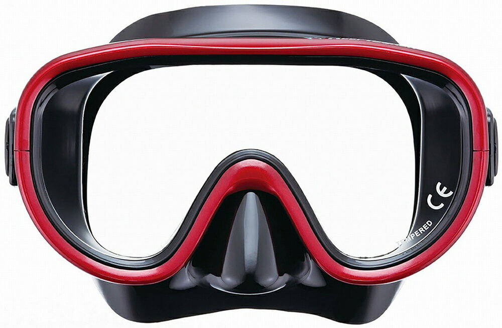 Reef Tourer（リーフツアラー） マスク＆弁付きシュノーケル 大人用 2点セット（ブラックメタリックダークレッド） TBT-RC9107-BKMDR