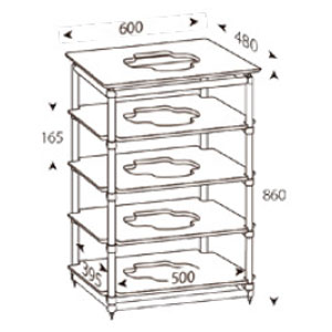 アンダンテラルゴ 5段オーディオラック【受注生産品】 TOWER S865 ANDANTE LARGO Rigid Tower Silence