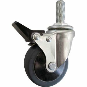 トラスコ中山 ねじ込み式静音エラストマーキャスター　自在　2段階ST付　75 TYST-75SEL-2S 省音キャスター（ねじ込み式エラストマー車）