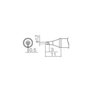 乐天商城 - 白光 こて先　1.2WD型 T12-WD12 FM2027・FM2028 用交換コテ先（T12シリーズ）