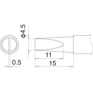 T22-D45 白光 こて先　4.5D型 マルチリ