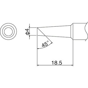白光 こて先 4C型 T19-C4 温調はんだこて（鉛フリーはんだ対応・高熱容量タイプ）