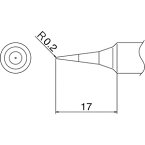 T19-I 白光 こて先　I型 温調はんだこて（鉛フリーはんだ対応・高熱容量タイプ）