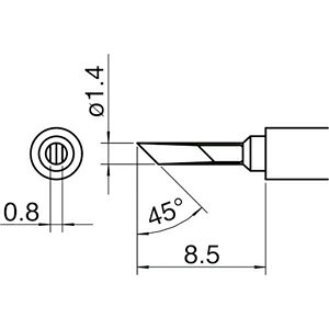白光 マイクロはんだこて用こて先 KN型 T30-KN はんだこてコテ先