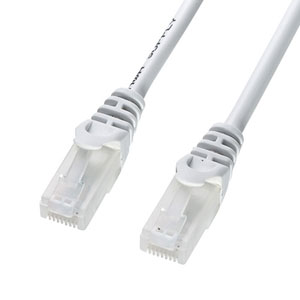 サンワサプライ ツメ折れ防止 スタンダード CAT5e LANケーブル（5m・ホワイト） LA-Y5TS-05