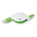 ディーフ Lightningコネクタ対応 急速充電&データ転送巻き取り式USBケーブル 0.6m(バニラホワイト) TRAVEL BIZ DCA-RL060WH