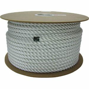 ユタカメイク ナイロン3打ロープドラム巻 16φ×100m（白） PRJ-16 ロープ（ナイロン）