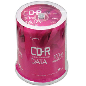 HIDISC データ用 52倍速対応CD-R 100枚パック