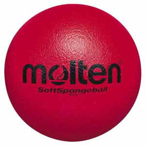 MT-STS21R モルテン ソフトスポンジボール Molten　赤　直径約21cm（3号球相当）