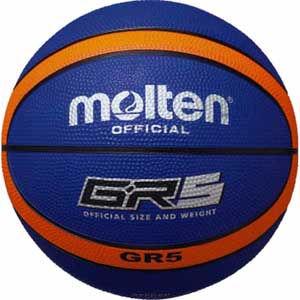 モルテン モルテンGR5 ゴムバスケットボール 5号球 ブルー×オレンジ 1球 MT BGR5BO モルテン [6382]