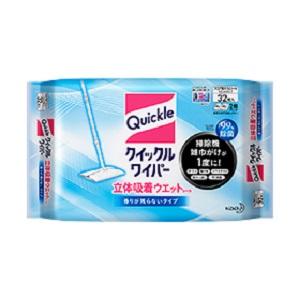 クイックルワイパー 立体吸着ウエットシート 香りが残らないタイプ（32枚入） 花王 クイツクルWP Rウエツト32N