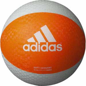 AVSOSL アディダス ソフトバレーボール 直径約25cm (オレンジ×ハイイロ) adidas