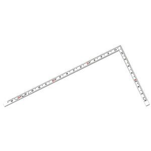 シンワ測定 曲尺 同厚 1尺 6寸表裏同目 名作(ホワイト) 11103