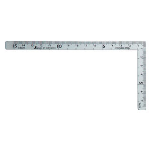 12103 シンワ測定 曲尺 小型 五寸法師 15×7.5cm 表裏同目 (ステン)