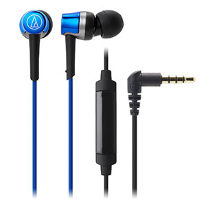 オーディオテクニカ マイク＆コントローラー搭載ダイナミック型カナルイヤホン(ブルー) ATH-CKR30IS-BL..