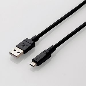 エレコム 2A対応通信/充電用高耐久microUSBケーブル 2.0m(ブラック) MPA-AMBS2U20BK