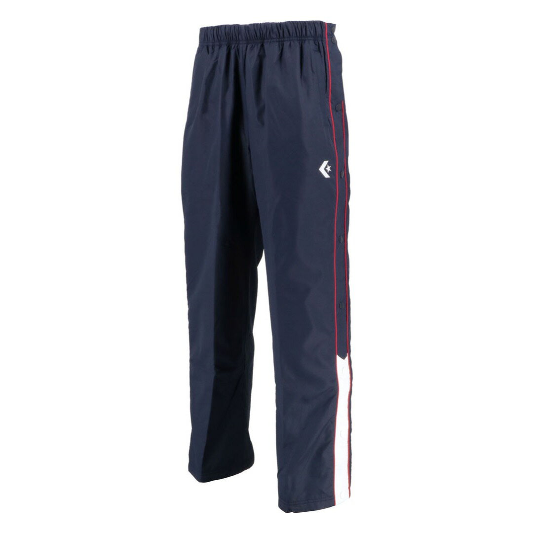 CB162501P-2911-L コンバース ウォームアップパンツ（サイドフルオープン）（ネイビー/ホワイト・サイズ：L） CONVERSE