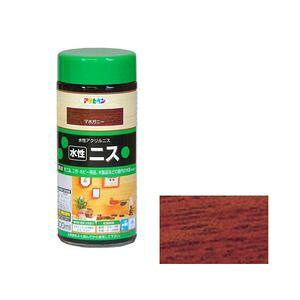 【返品種別B】□「返品種別」について詳しくはこちら□◆着色とニス塗りが同時にでき、木目を生かした美しいツヤに仕上がります。◆水性塗料なので塗りやすく、用具の後始末も水でできます。◆木工品、工作・ホビー用品、木製品などの屋内の木部。(床を除く)■　仕　様　■容量：300mlカラー：マホガニー重量：600g標準塗り面積（2回塗り）：2.3〜4.2m2乾燥時間：夏期/30分〜1時間 冬期/2〜3時間うすめ方：塗りにくいときは水(5％以内)でうすめて下さい。[スイセイニス300MLMAHO]アサヒペンアウトドア＞DIY・工具＞工事・照明用品＞塗装・内装用品