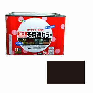 ユセイタヨウトカラ-5L BK アサヒペン 油性多用途カラー 5L(黒)