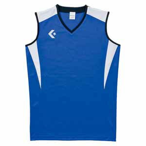 CB351701-2511-S コンバース レディースゲームシャツ（Rブルー/ホワイト・S） CONVERSE
