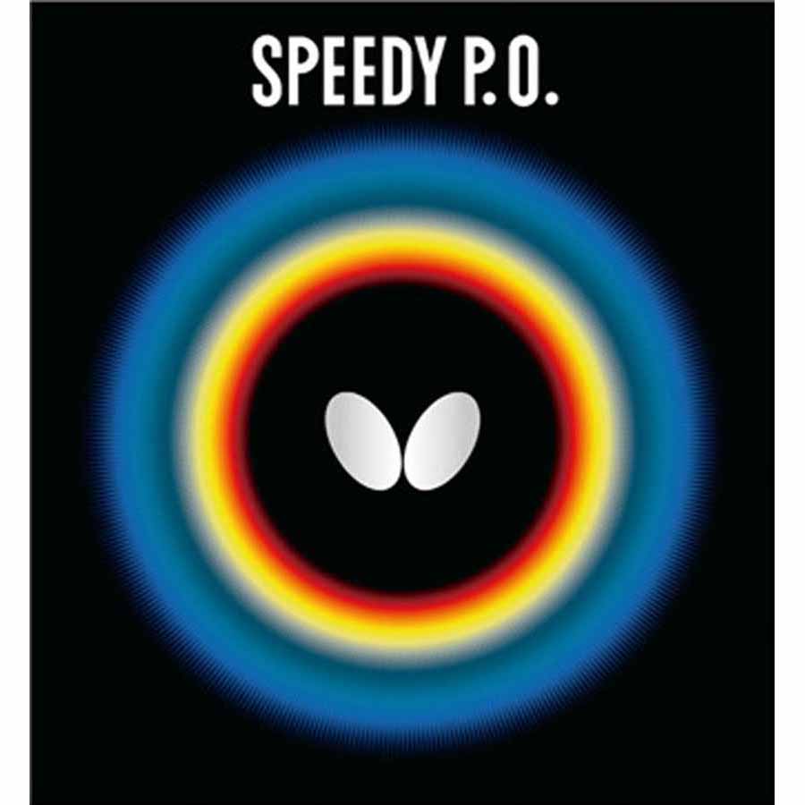 バタフライ 卓球ラバー スピーディーP.O.（レッド・サイズ：1.7(中)) BUT-00260-006-C BUTTERFLY 裏ラバー
