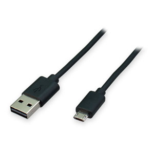 多摩電子 Wリバーシブル microUSBケーブル 1.2m（ブラック） TH72SR12K