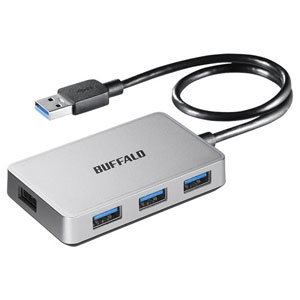 バッファロー USB3.0 バスパワー 4ポートハブ マグネット付（シルバー） BSH4U300U3SV