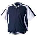 Z-BOV300H-2911-L ゼット 男女兼用半袖ジャンパー(ネイビー/ホワイト・サイズ:L) ZETT 野球 半袖Vネックジャンパー