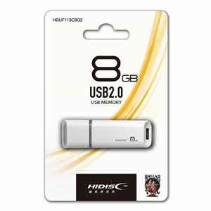 HIDISC USB2.0対応 フラッシュメモリ 8GB