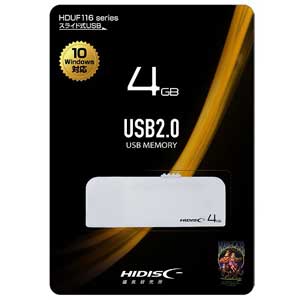 HIDISC USB2.0対応 フラッシュメモリ 4GB