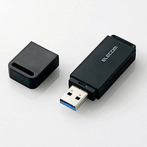 メモリリーダライタ USB3.0 直挿し ソフト SD系専用 ブラック(MR3-D013SBK) メーカー品