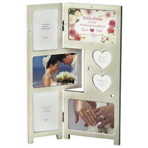 【返品種別A】□「返品種別」について詳しくはこちら□◆シルバーのヘアライン仕上げがぐっと大人っぽい印象のブライダルパーテーション。◆ウェルカムボードやゲストサロンの飾り付けにもオススメです。■　仕　様　■収納サイズ：ミニサイズ×2、L判×2...