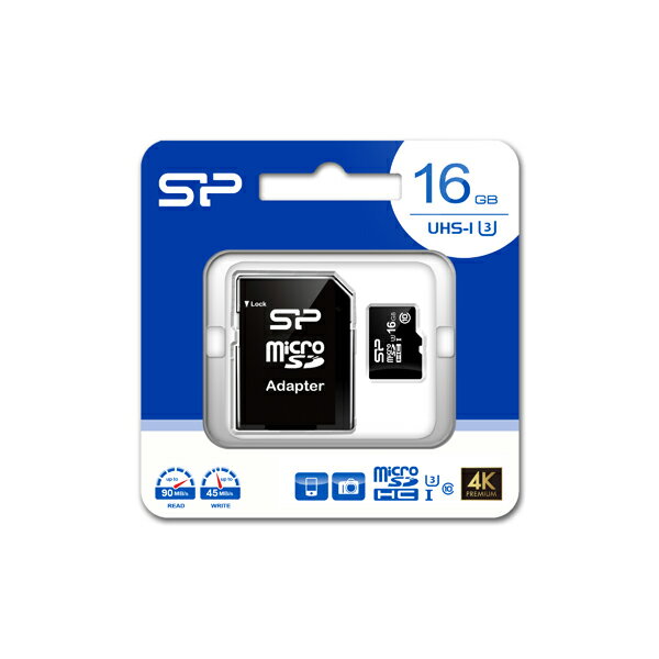 SP-MCSDHC16GBU3 SiliconPower（シリコンパワー） microSDHCメモリーカード 16GB Class10 UHS-I