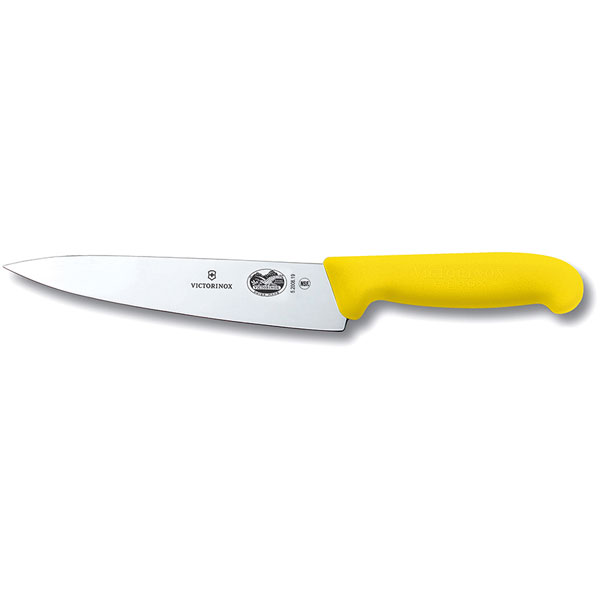 【返品種別A】□「返品種別」について詳しくはこちら□◆HACCP（ハサップ）対応の施設向けにカラー展開したシリーズ。すべりにくく握りやすいFIBROX（フィブロックス）ハンドルは、高い耐熱性があり、衛生的にすぐれています。■　仕　様　■カラー：イエロー商品サイズ（約）：40×20×315mm刃渡り：190mm重量：98g材質：ステンレススチール・ポリアミド[5200819GB]ビクトリノックス調理家電＞キッチン用品＞包丁・ナイフ・キッチンばさみ＞牛刀包丁