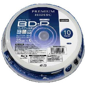 HDVBR25RP10SP HIDISC 6倍速対応BD-R 10枚パ