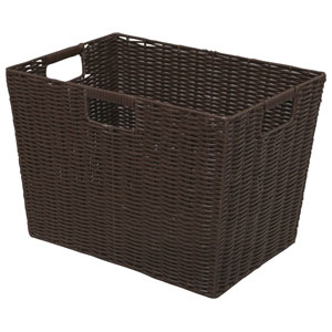 アイリスオーヤマ カラー編みバスケット　深型 （ブラウン） KAB-38D(ブラウン) IRIS [KAB38Dブラウン]