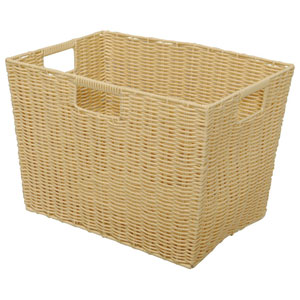 アイリスオーヤマ カラー編みバスケット　深型 （ベージュ） KAB-38D(ベ-ジユ) IRIS [KAB38Dベジユ]
