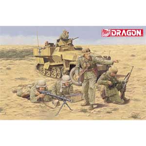 ドラゴンモデル 1/35 WW.II ドイツ軍 アフリカ軍団歩兵 エル アラメイン 1942 プラモデル