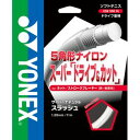 【返品種別A】□「返品種別」について詳しくはこちら□2014年06月 発売◆ヨネックス ソフトテニス ストリング◆独自の5角形断面で、スーバー「ドライブ＆カット」。◆ワインディング加工芯糸に側糸を巻き付ける加工法で、ストリングの緩みを抑え、性能を維持する。◆【新 芯・サヤ2重構造】：モノフィラメントの芯部とサヤ部の一体化を高め耐久性が向上、緩みを抑える。5角形断面5角形断面で、打球時の引っ掛かりが増大しドライブ性能を高める。◆PUコーティング摩擦係数が高いポリウレタンをコーティング層に複合し、ドライブ性能を高める。■　仕　様　■ゲージ：1.25mm長さ：11m構造：モノフィラメント素材：芯糸 ハイポリマーナイロン（新 芯・サヤ2重構造）、側糸 ハイポリマーナイロン（ワインディング加工）コーティング：5角形ナイロン＋PUコーティング日本製[YONEXCSG550SL035]ヨネックスアウトドア＞テニス＞ストリング＞軟式テニス用＞ナイロン系