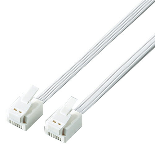 5個セット サンワサプライ エコロジー電話ケーブル ASNTEL-E4-20N2X5|家電 情報家電 電話機周辺機器【代引き決済不可】【日時指定不可】